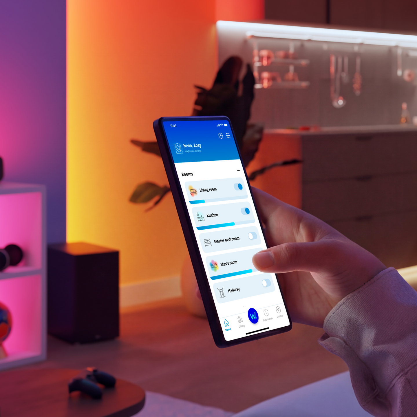 Pöytävalaisin Philips Smart led valkoinen
