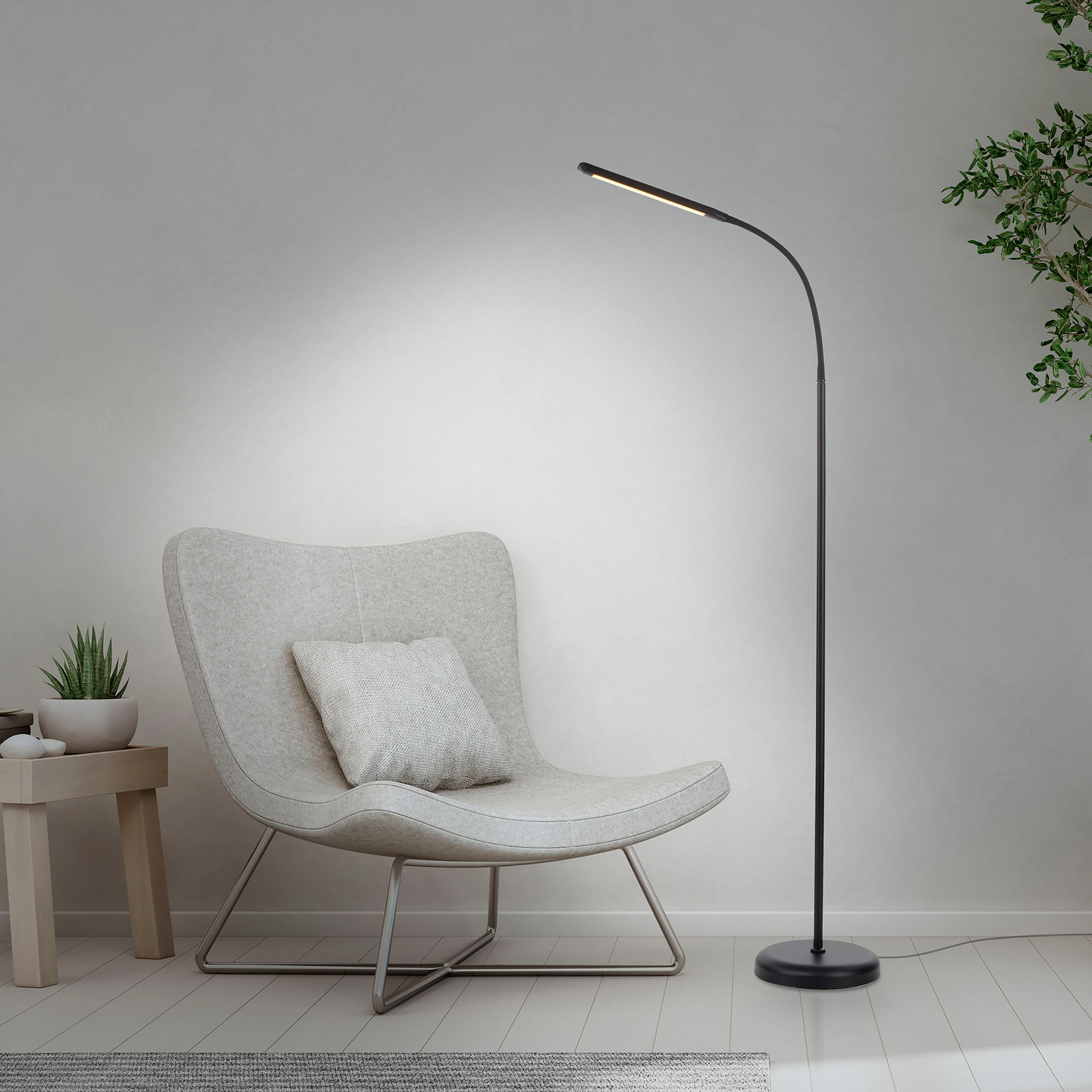 Lattiavalaisin JustLight Elly 7W CCT 2700-5000K musta
