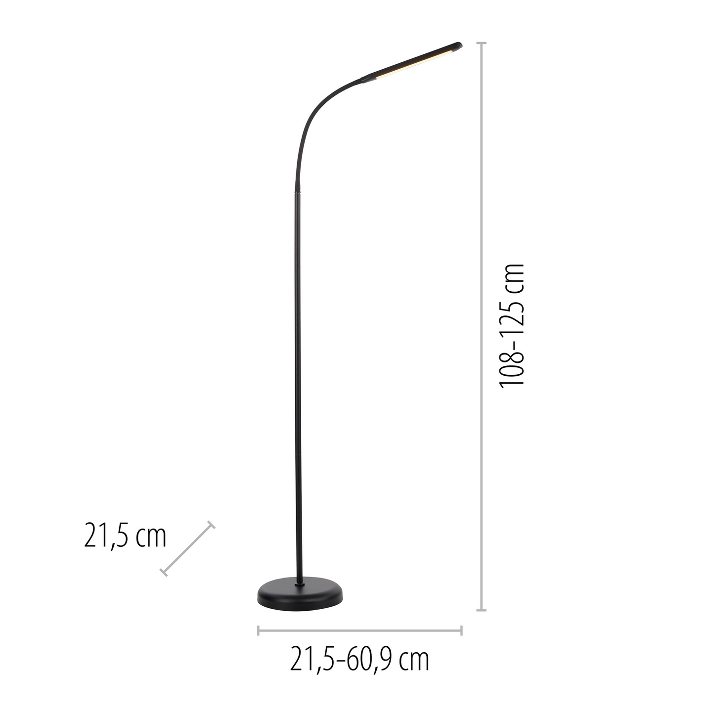 Lattiavalaisin JustLight Elly 7W CCT 2700-5000K musta