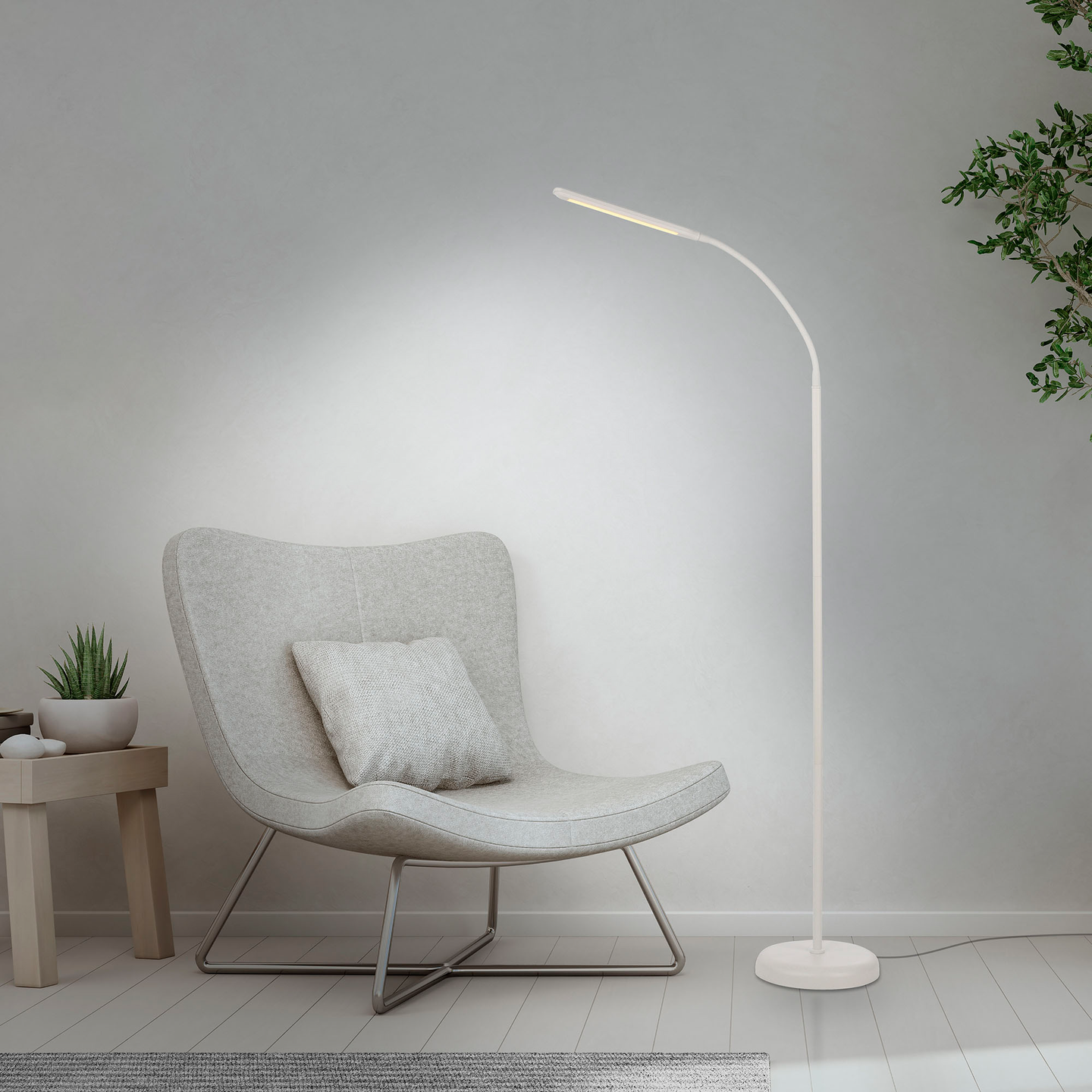 Lattiavalaisin JustLight Elly 7W CCT 2700-5000K valkoinen