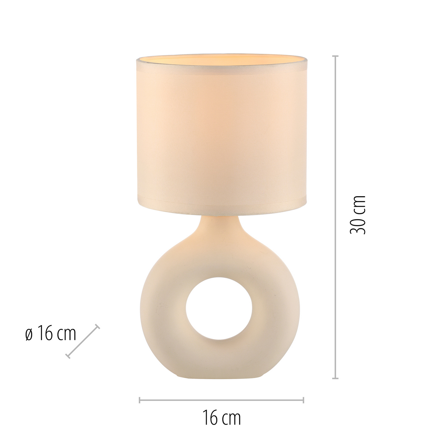 Pöytävalaisin JustLight Carara E27 beige
