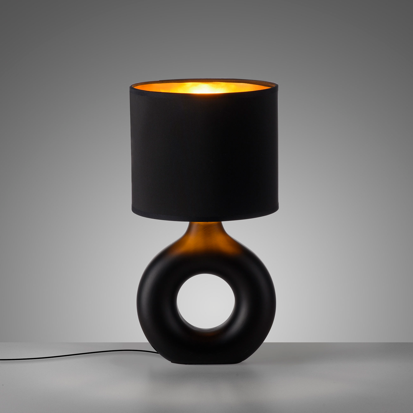 Pöytävalaisin JustLight Carara E27 musta