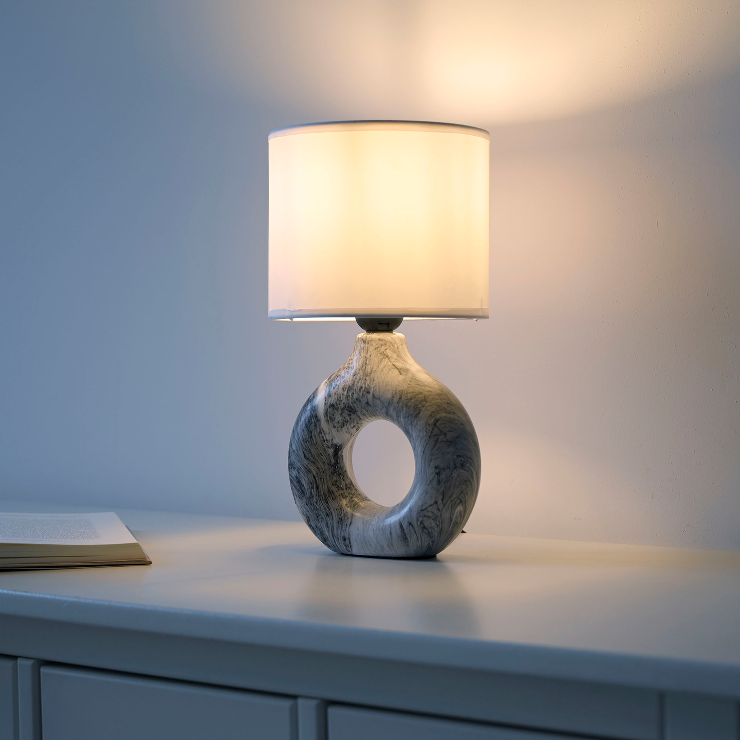 Pöytävalaisin JustLight Carara E27 harmaa