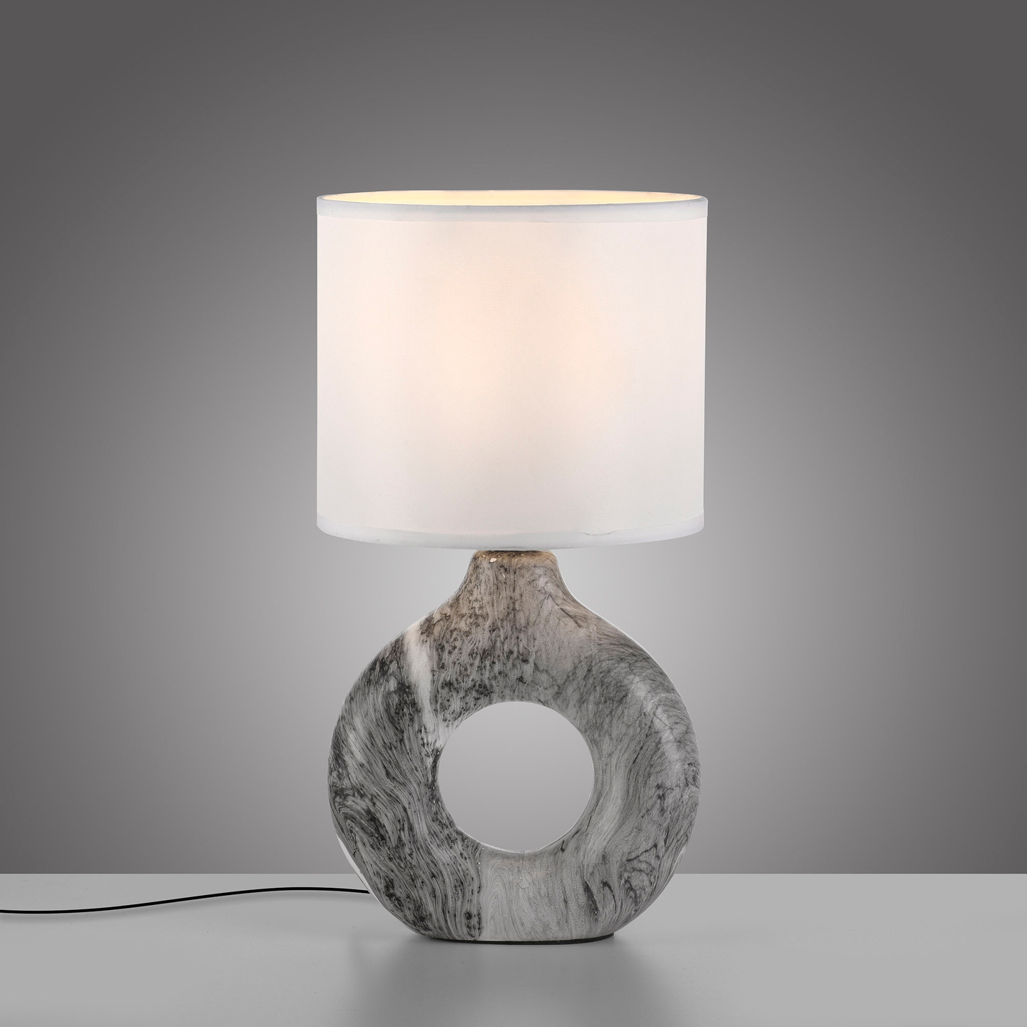 Pöytävalaisin JustLight Carara E27 harmaa