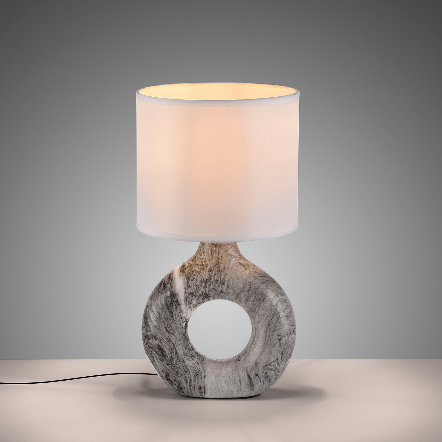 Pöytävalaisin JustLight Carara E27 harmaa