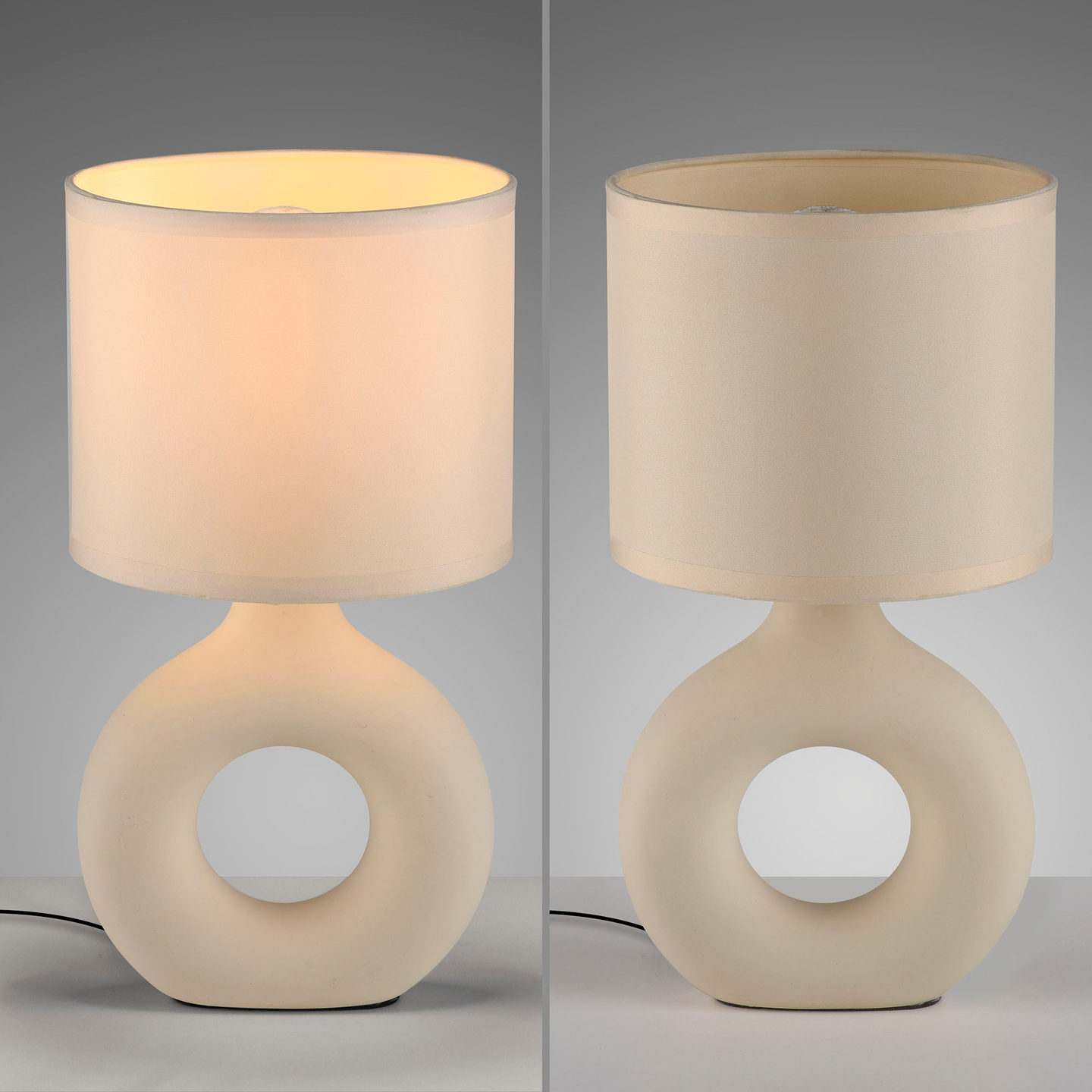 Pöytävalaisin JustLight Carara E27 beige