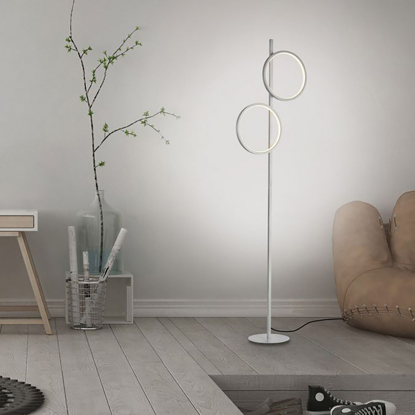 Lattiavalaisin JustLight Mini-Ritus hopea