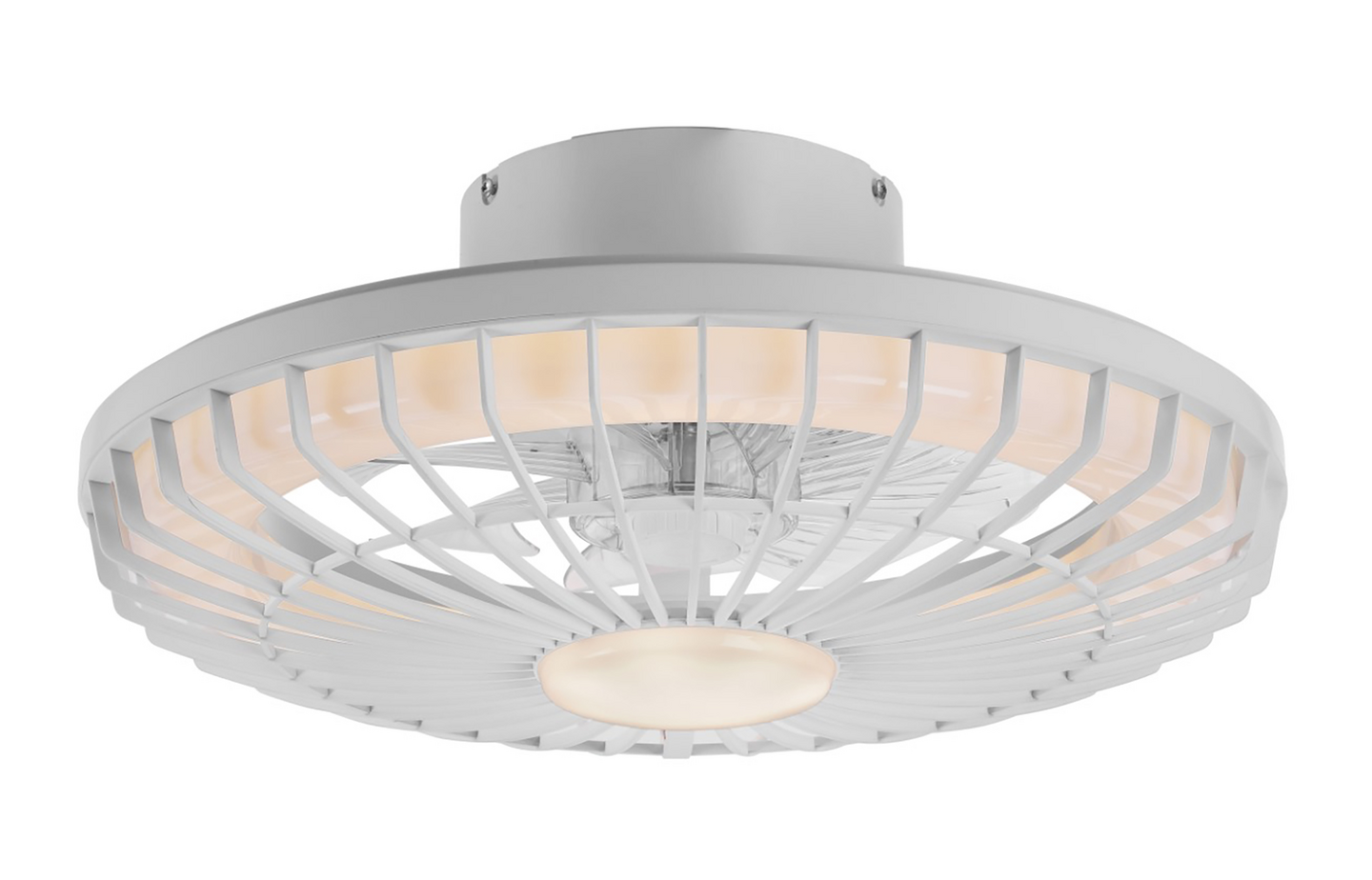 Kattotuuletinvalaisin FocusLight Milano 25W/5W/15W CCT 480mm valkoinen