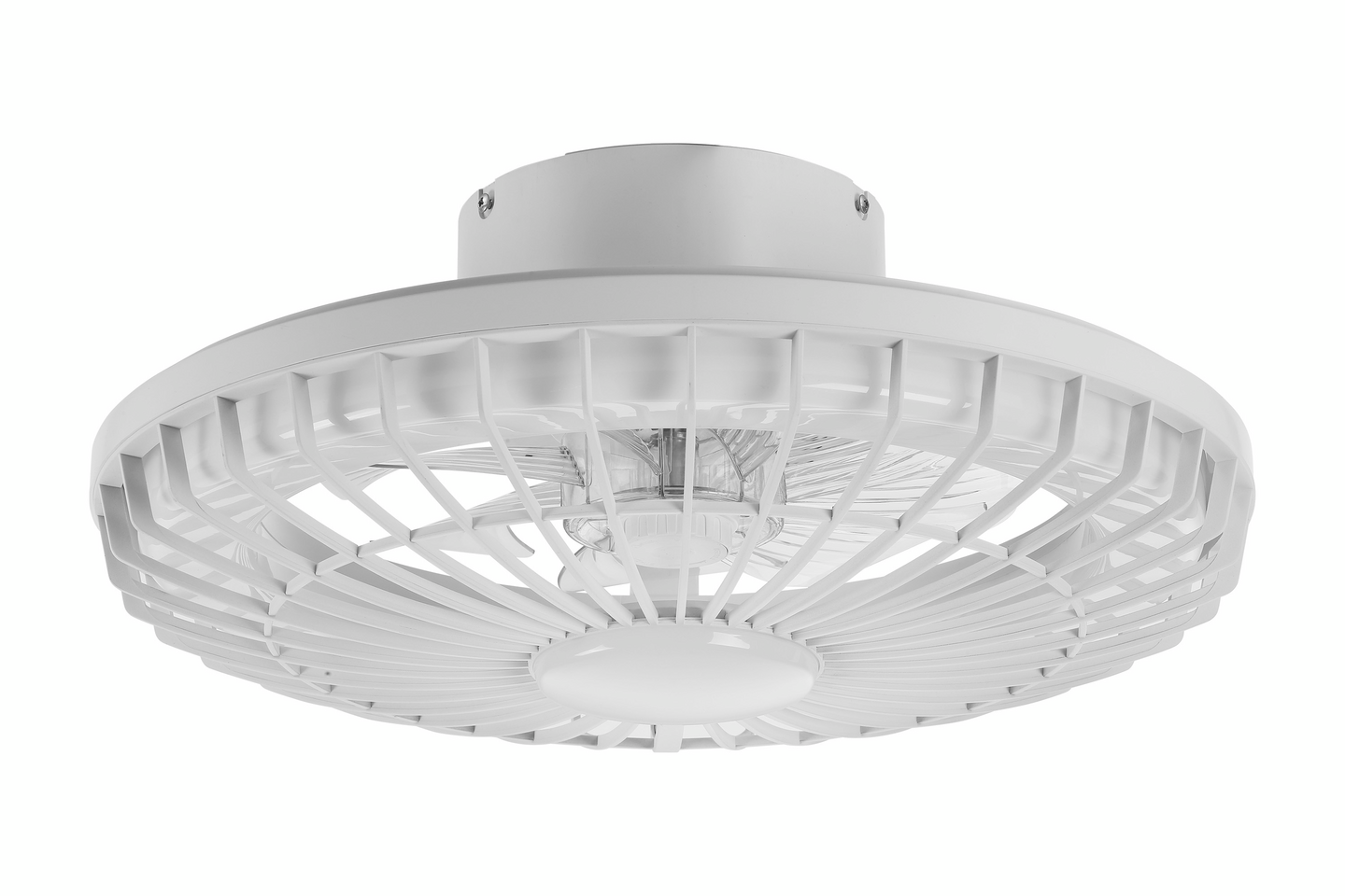 Kattotuuletinvalaisin FocusLight Milano 25W/5W/15W CCT 480mm valkoinen