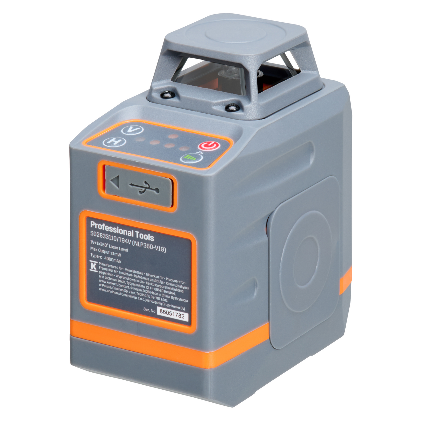 Linjalaser PROF 1X360G-Y25 vihreä laser
