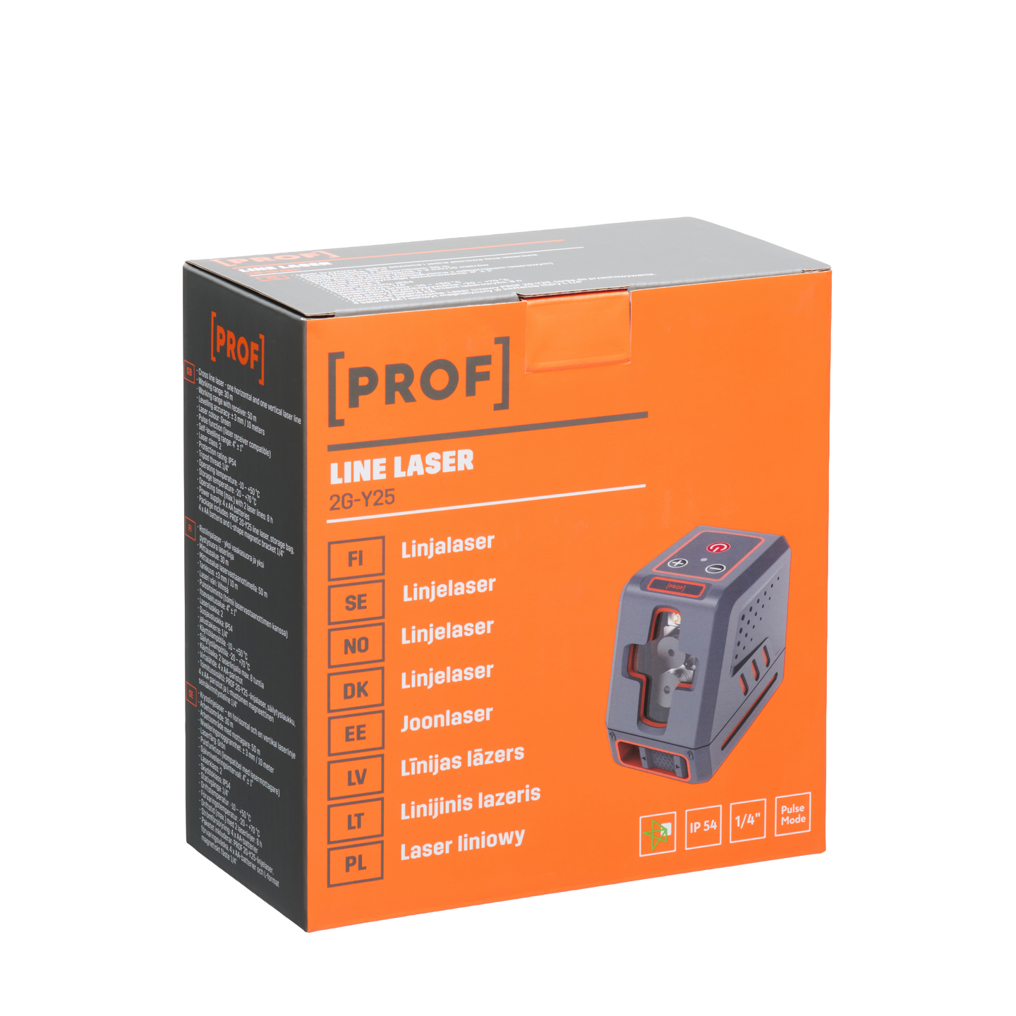 Linjalaser PROF 2G-Y25 vihreä laser