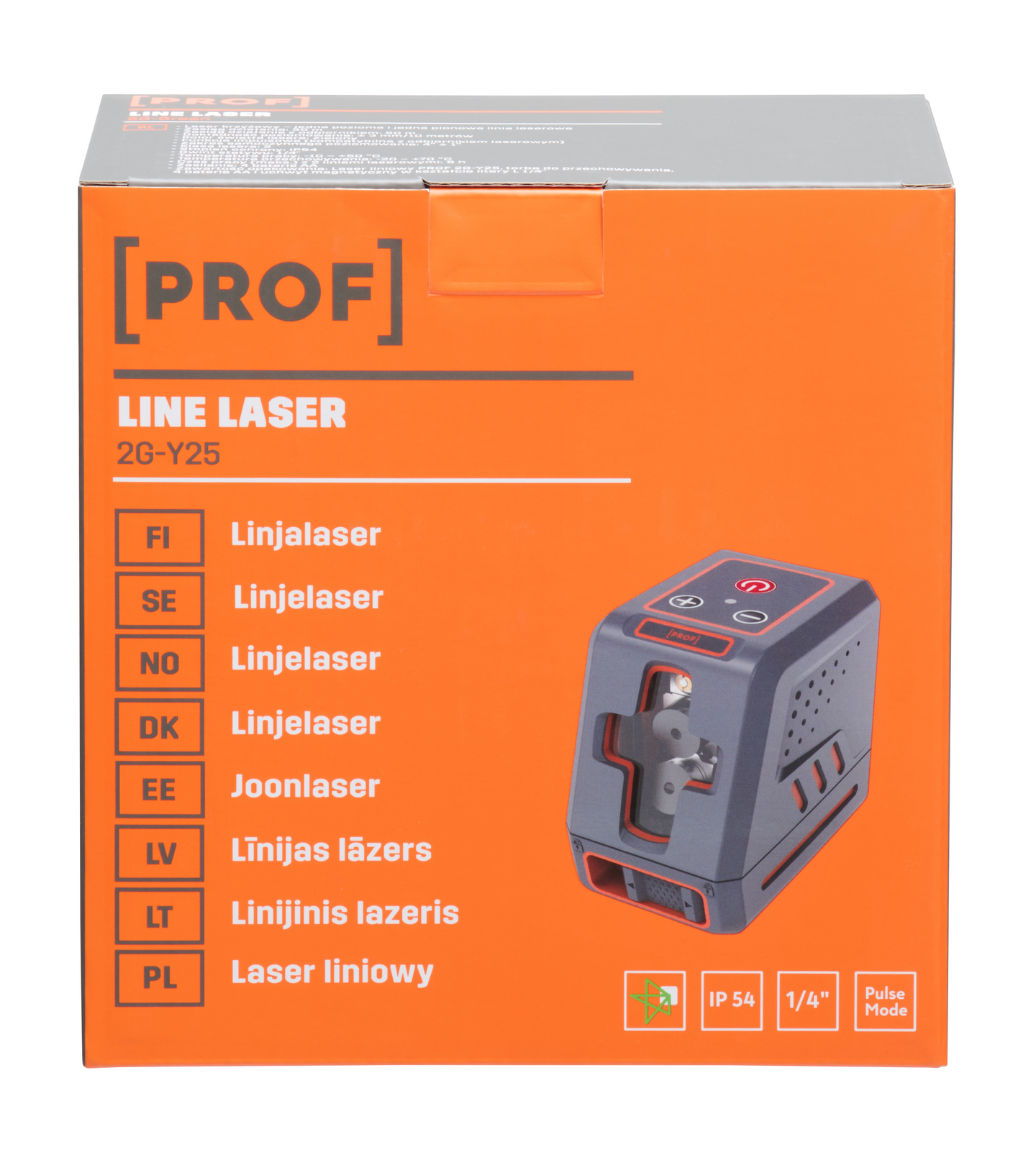 Linjalaser PROF 2G-Y25 vihreä laser