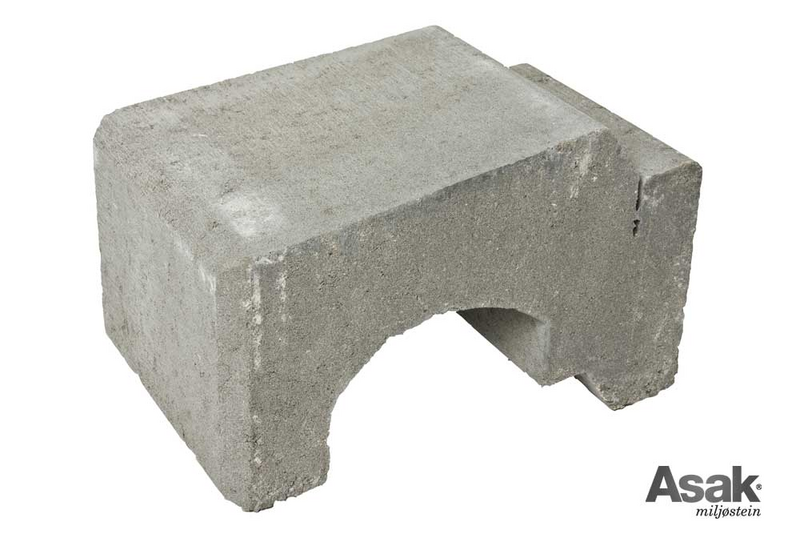 Støttemur Mini Buestein grå - Asak