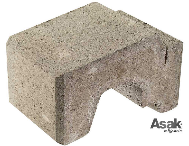 Støttemur mini 1/1 grå - Asak