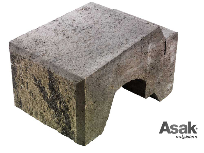 Støttemur Mini Exclusive Bue Gråmix - Asak