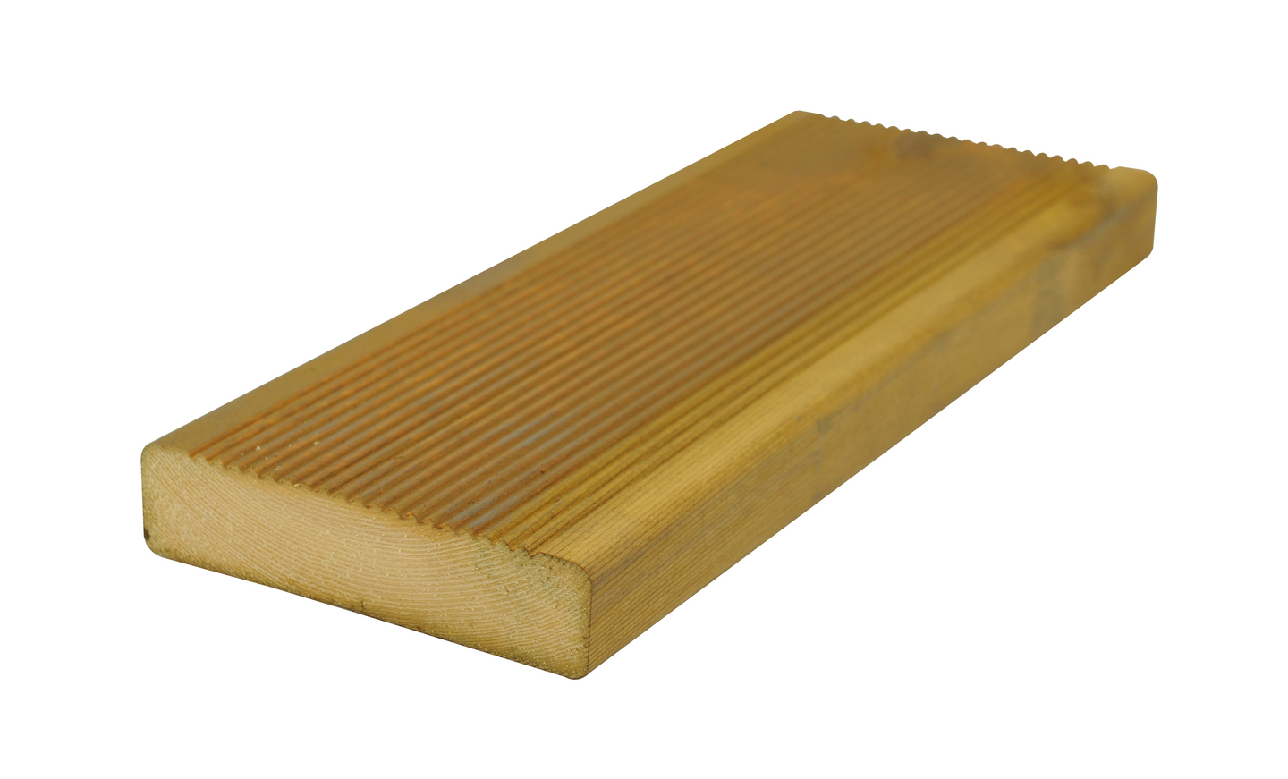 Terrassebord Rillet Duo 28x120 Furu Royalimpregnert Oker - Alvdal Royal