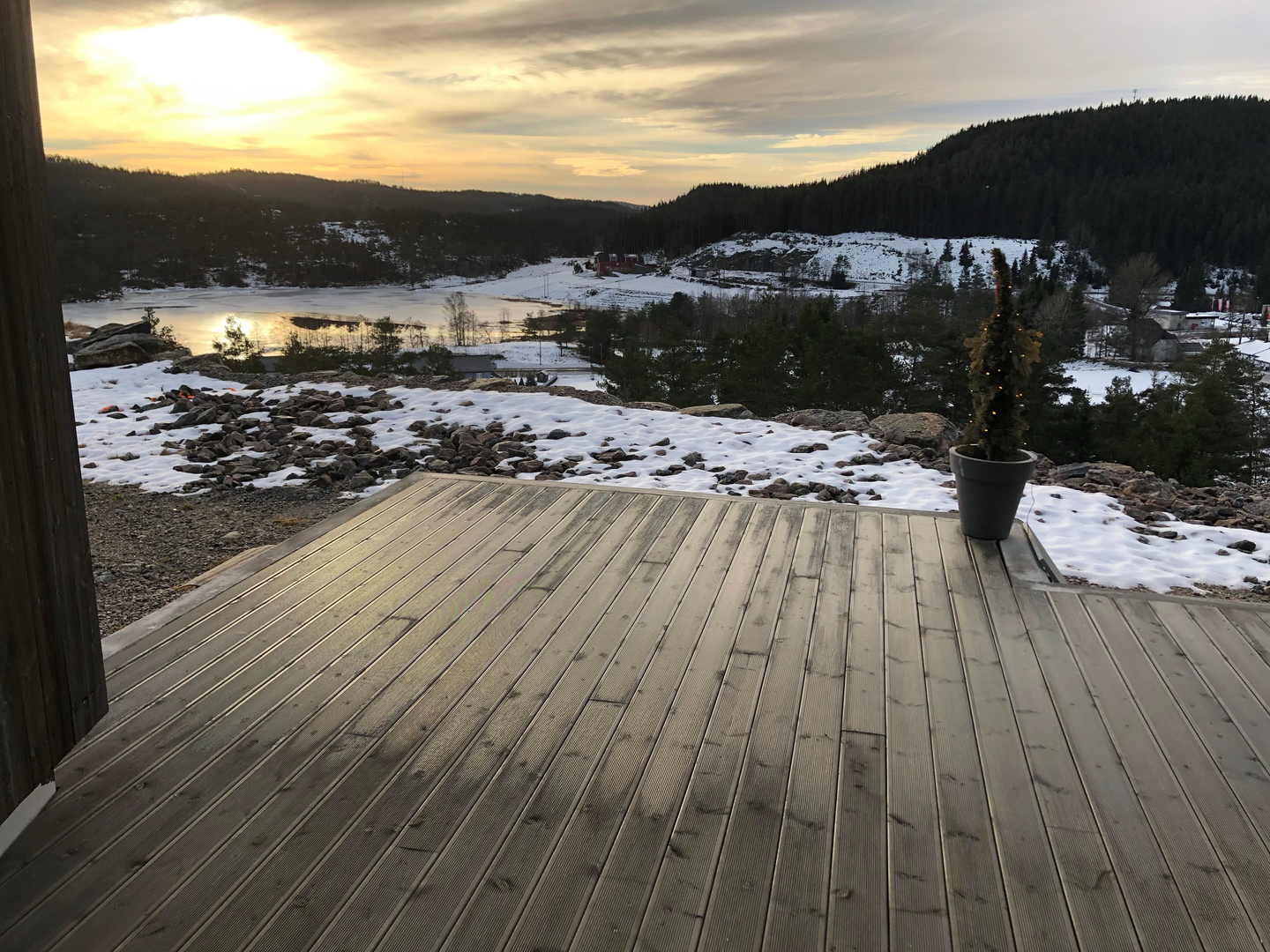 Terrassebord Duo 28x120 Furu Royalimpregnert Fjellgrå - Alvdal Royal