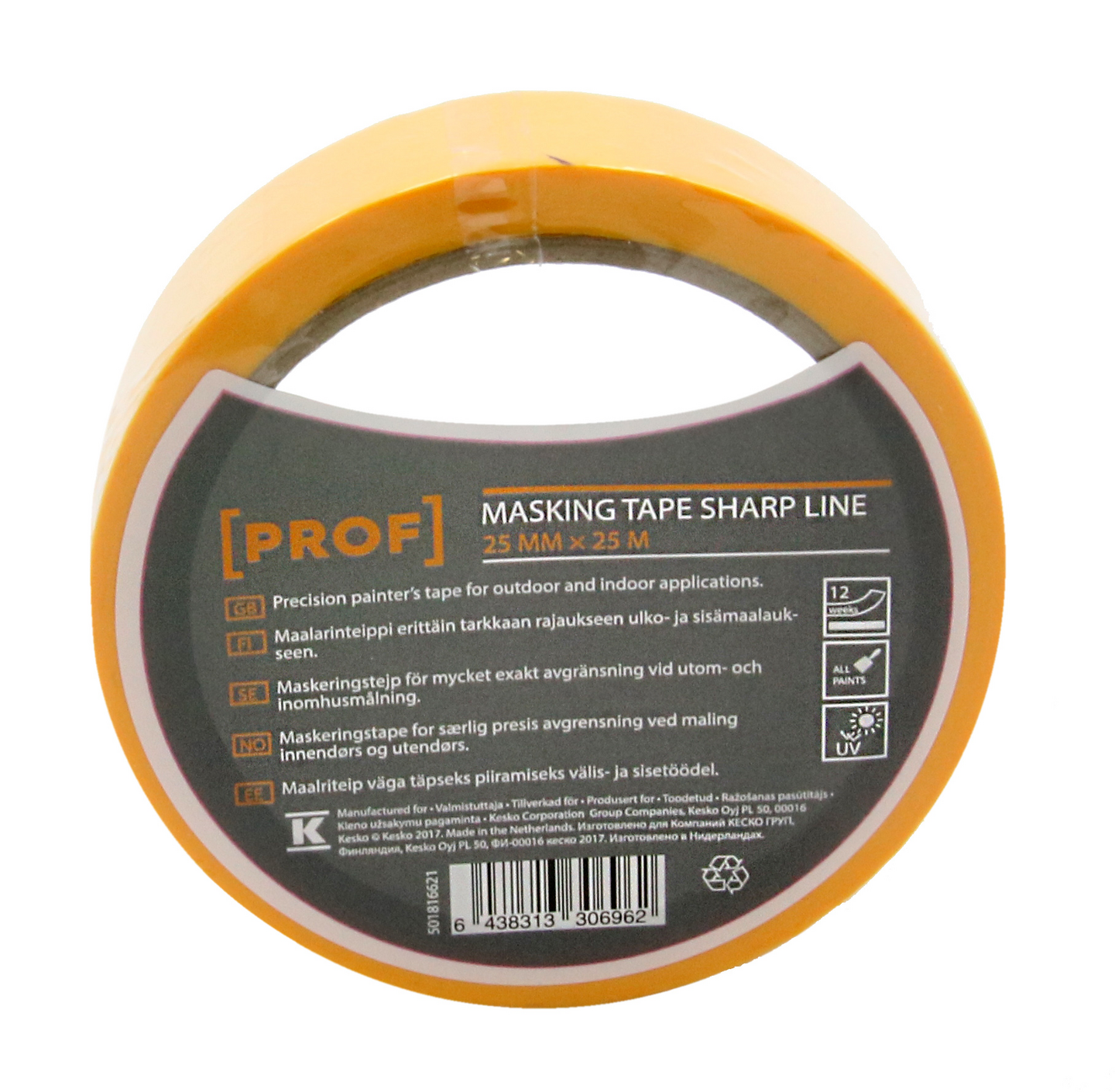 Maskeringstape Skarpe Linjer - Prof