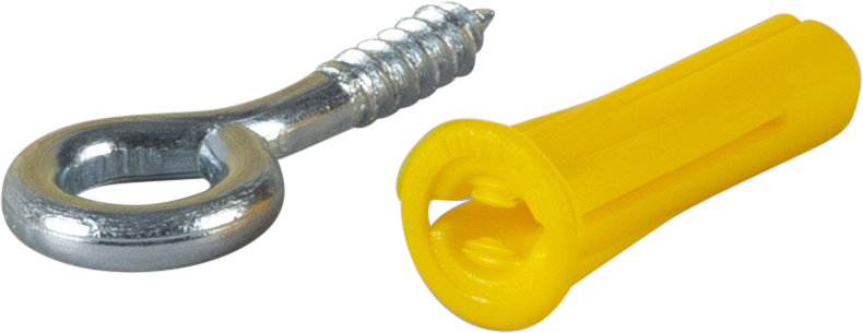 PLUGG GUL MED SKRUEKROK 5,5X25 A-2