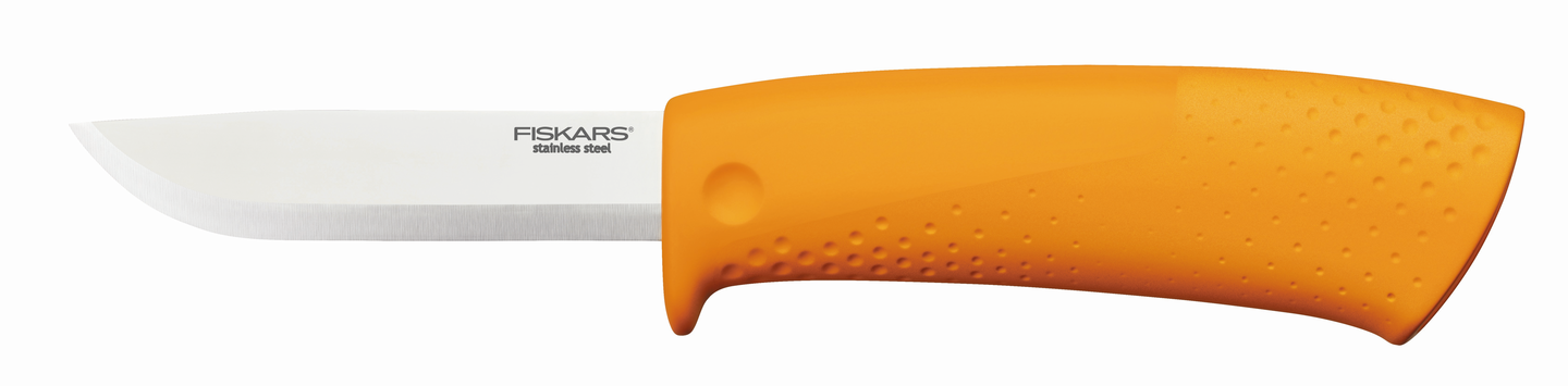Rakentajan puukko Fiskars teroittimella