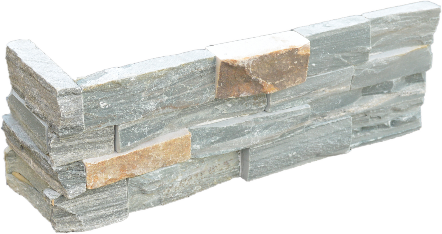 Forblendingsstein Grå/Rust Utvendig Hjørne - Stone Wall