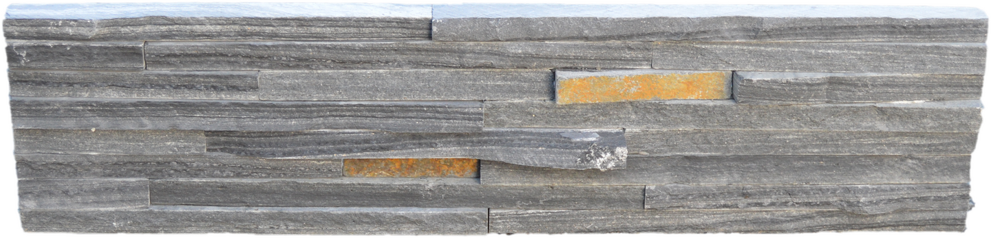 Forblendingsstein Smalstripet sort/rust - Stone Wall