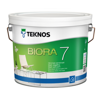 Biora 7 Seinämaali 2,7l PM1 valkoinen sävytettävissä