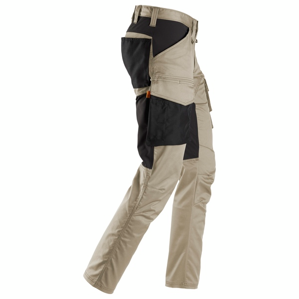 Housut Snickers AllroundWork 6803-2004 Stretch khaki/musta