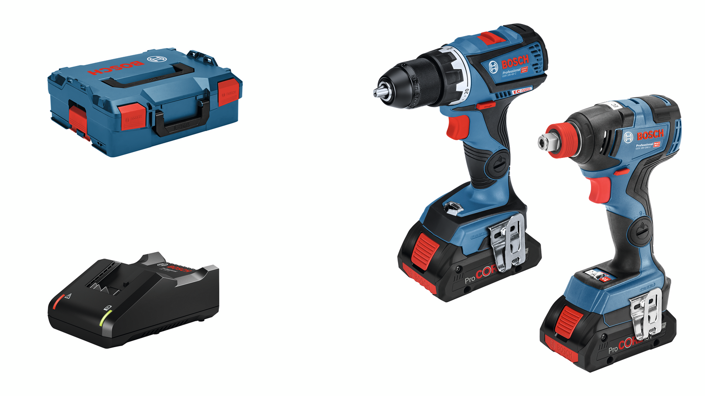 Akkukonesetti Bosch GSR18V 60C + GDX 18V 200C