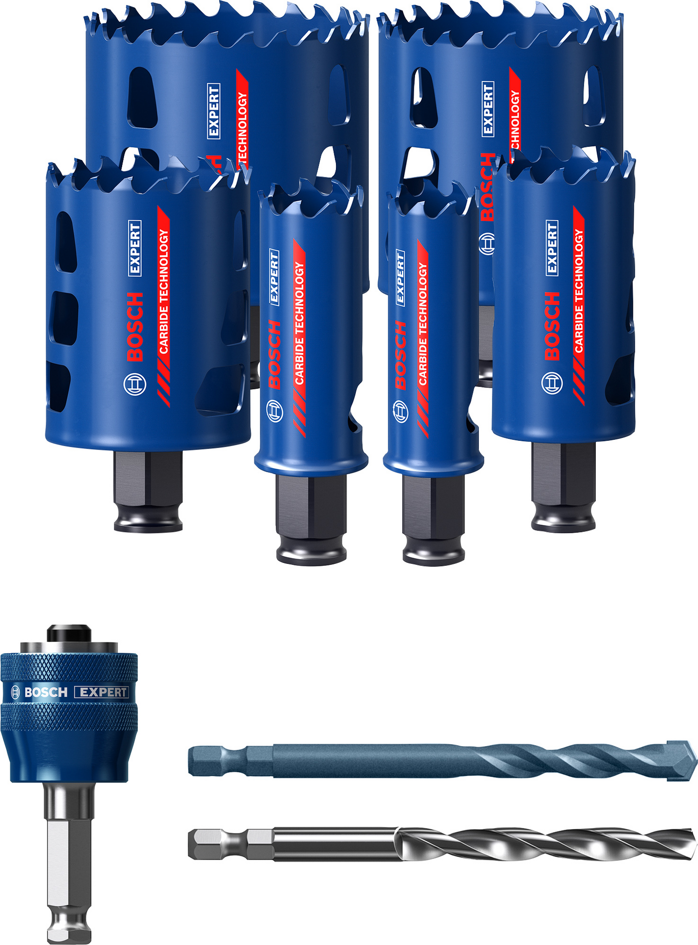 Reikäsahasarja Bosch EXPERT Tough Material, 22/25/35/51/60/68 mm, 9 kpl