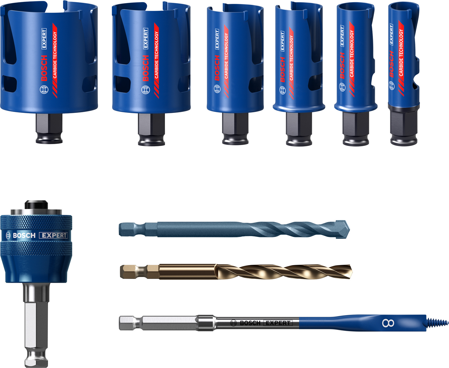 Reikäsahasarja Bosch EXPERT Construction Material, 20/25/32/38/51/64 mm, 10 kpl