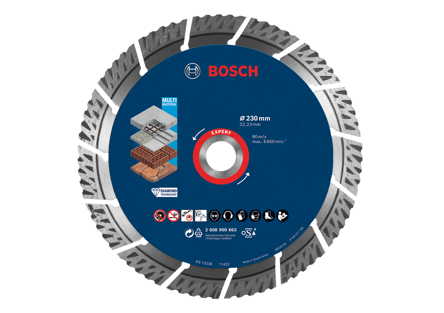 Timanttikatkaisulaikka Bosch EXPERT MultiMaterial 230 x 22,23 x 2,4 x 15 mm