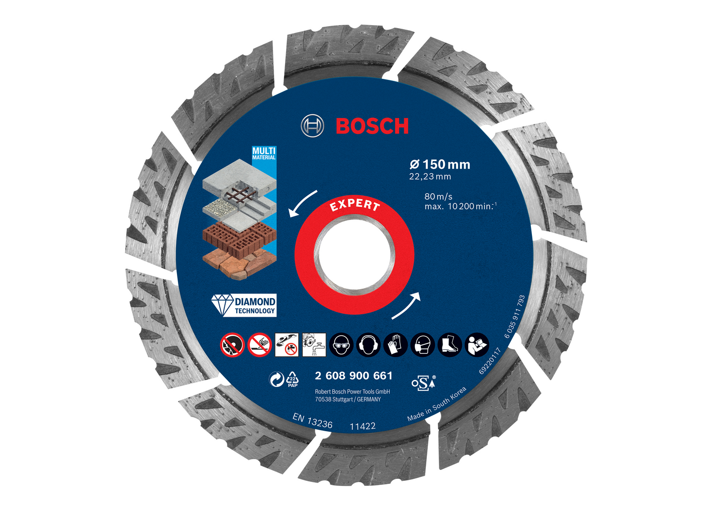 Timanttikatkaisulaikka Bosch EXPERT MultiMaterial 150 x 22,23 x 2,4 x 12 mm