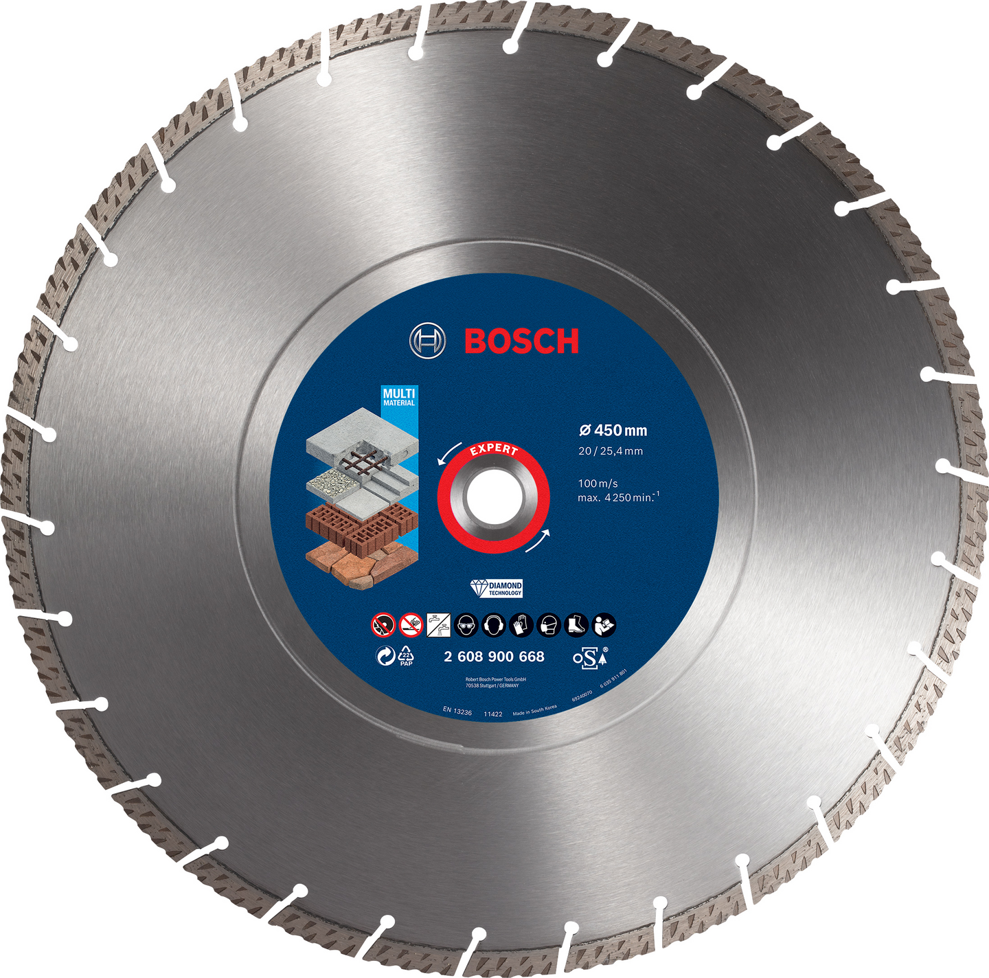 Timanttikatkaisulaikka Bosch EXPERT MultiMaterial 450 x 25,40 x 3,3 x 12 mm