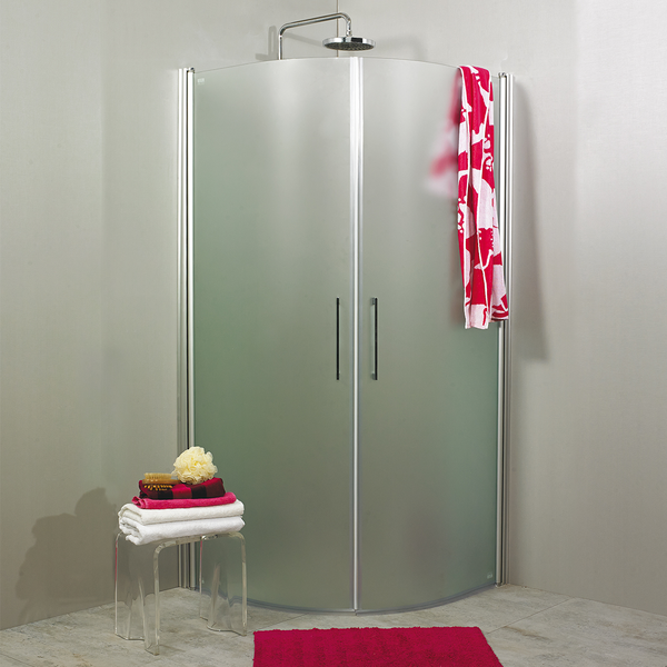 DUSCHHÖRN NORO FIX TREND R 99, SILVER MATT FROSTAT GLAS