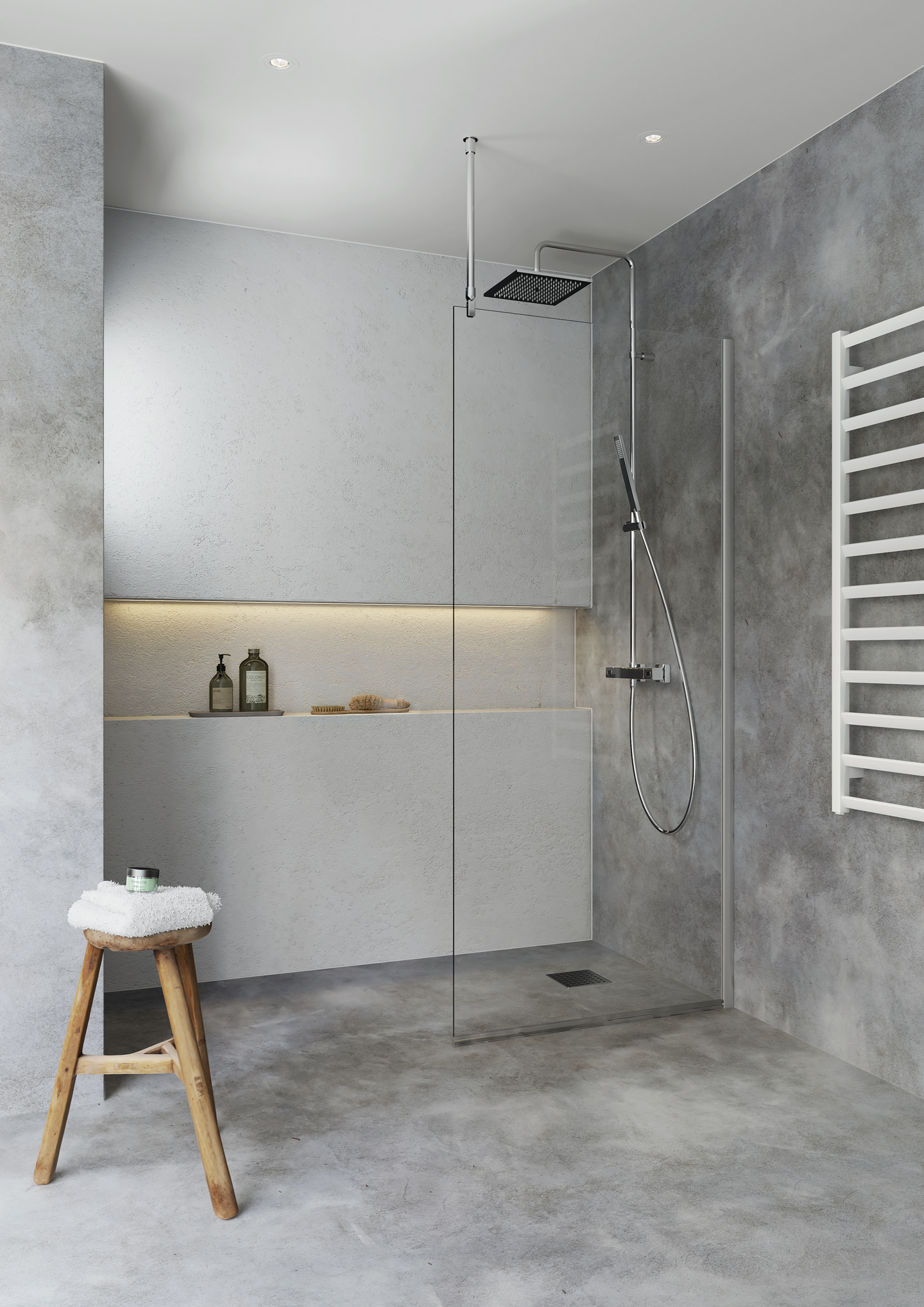 DUSCHVÄGG HAFA IGLOOPRO I-WALL 130, KLAR NAT