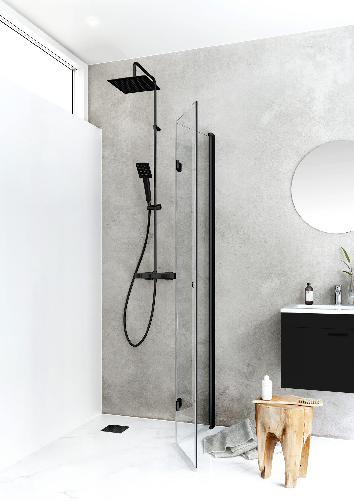 DUSCHDÖRR HAFA IGLOOPRO VIK 70 KLAR, SVART