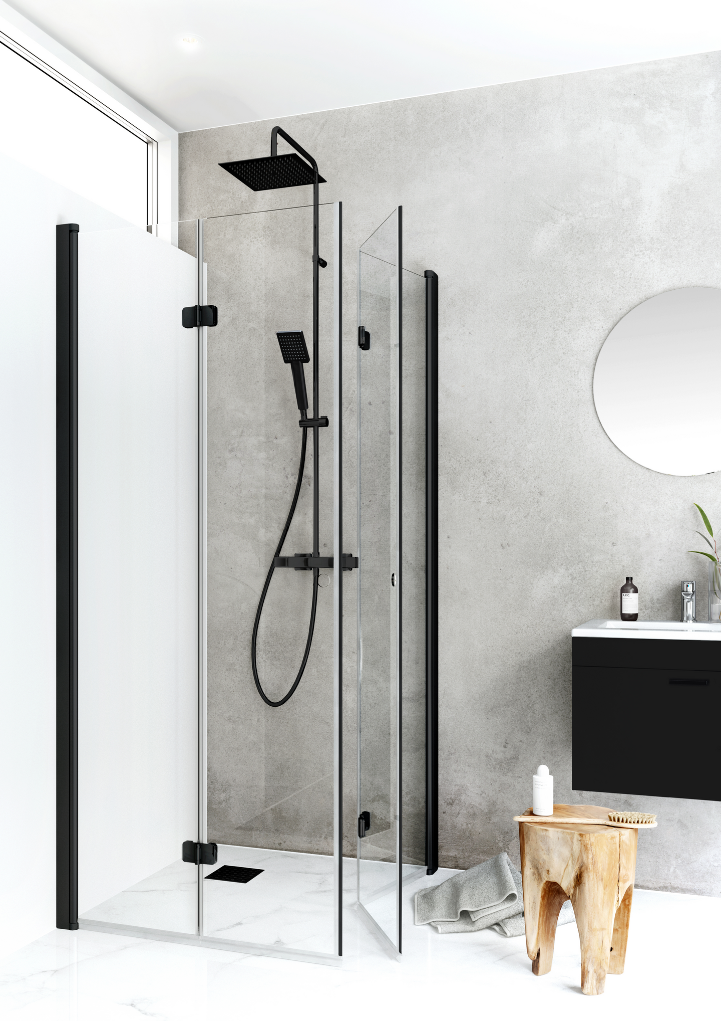 DUSCHHÖRN HAFA IGLOOPRO VIK SVART, 70X70