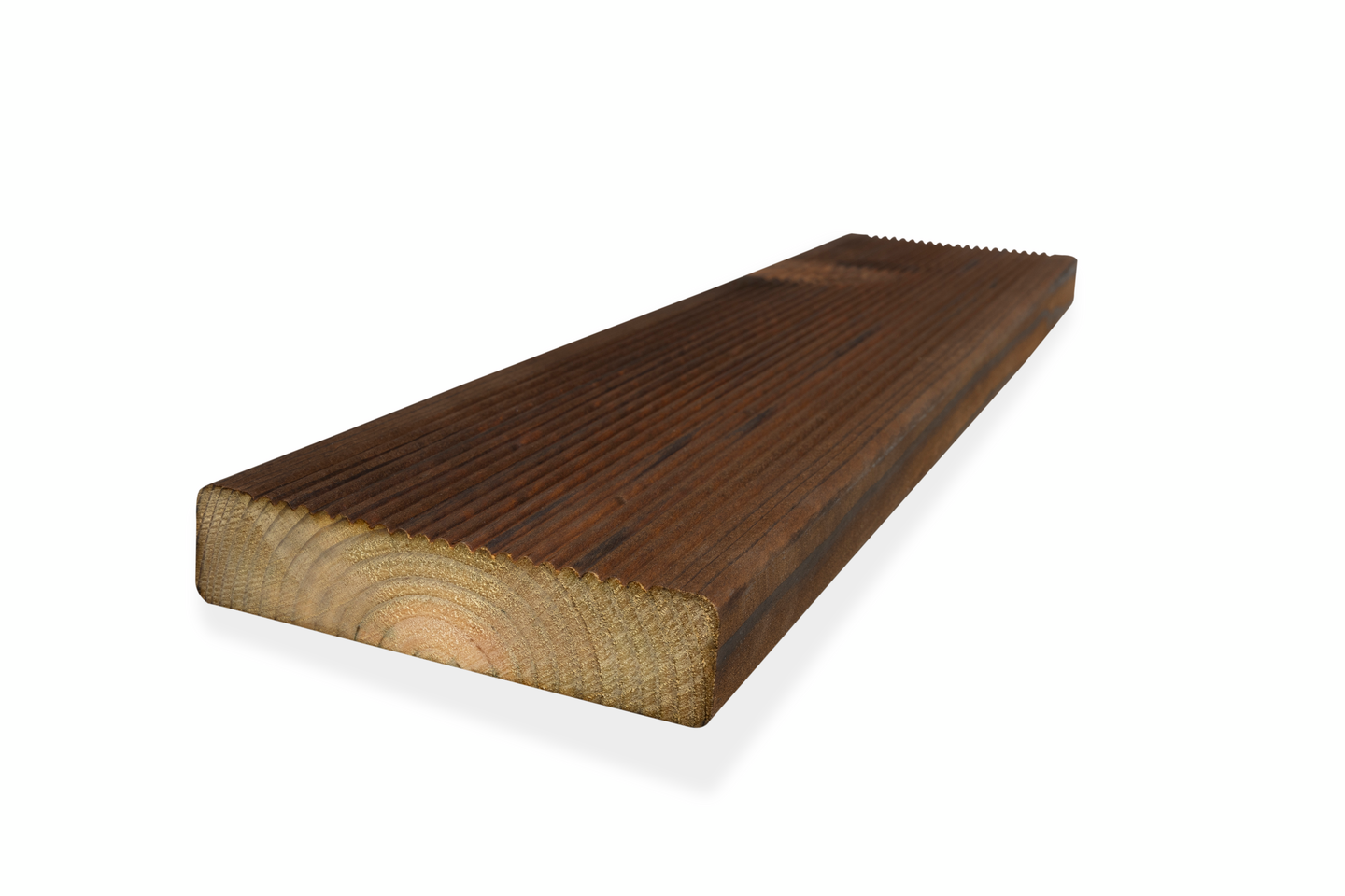 Terrassebord Rillet Duo 28x120 Royalimpregnert Brun - Alvdal Royal