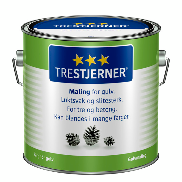 Gulvmaling Trestjerner 2,7l Halvblank - Scanox - Byggmakker