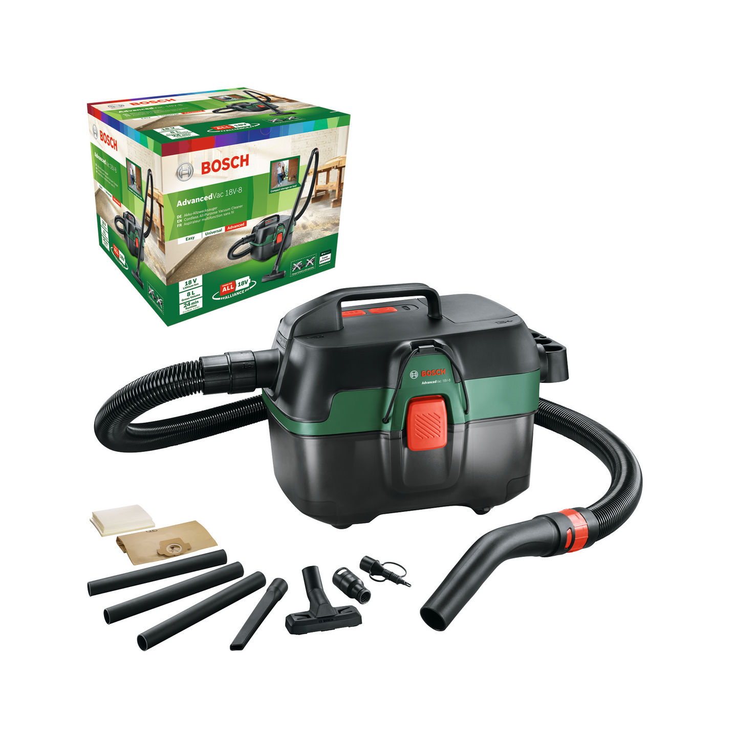 STØVSUGER ADVANCED VAC 18V-8 SOLO