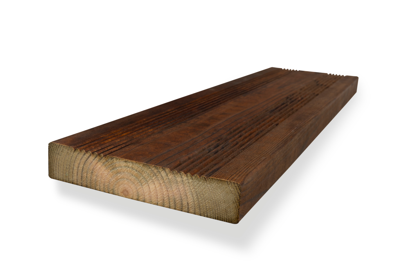 Terrassebord A Rillet 28x145 Furu Royalimpregnert Brun - Alvdal Royal