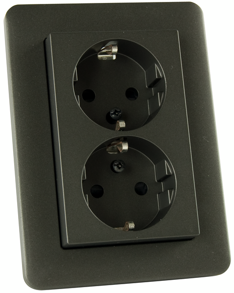 Uppopistorasia Schneider Electric Exxact 2-osainen antrasiitti