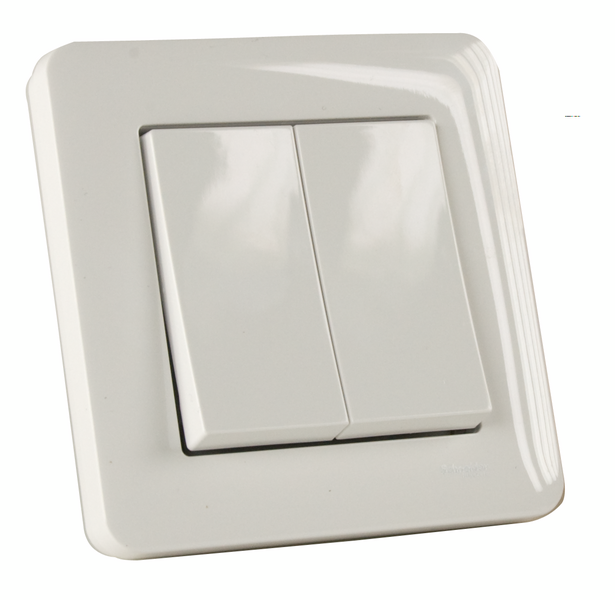 Uppokytkin Schneider Electric Exxact vaihto 6+6 valkoinen