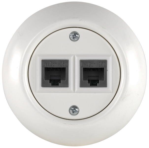 Datapistorasia Schneider Electric Renova 2xRJ45 valkoinen