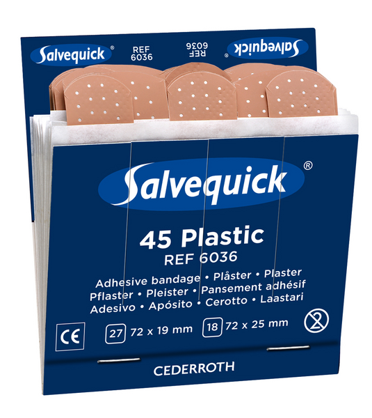 Muovilaastari Salvequick 6 x 45kpl 6036