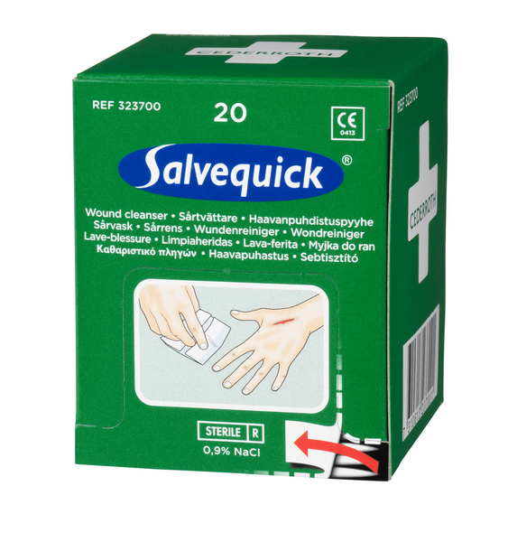 Haavapyyhetäydennyspakkaus Salvequick 20kpl 323700