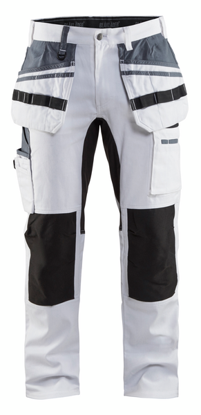 Maalarinhousut Blåkläder 191010001099 Stretch valkoinen/musta