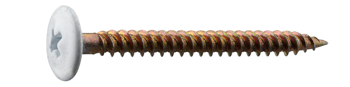 MONTAGESKRUV GRABBER BH45 VIT 45MM 25, VITLACKAT HUVUD 4,2X45