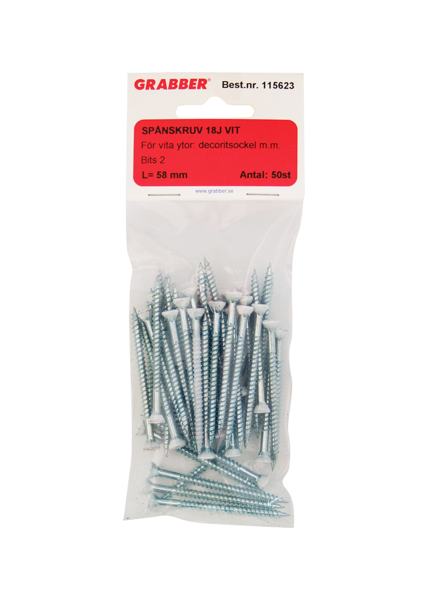 SPÅNSKIVESKRUV GRABBER G18JVITSB 50P